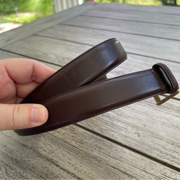 Coach Men's Brown Leather Belt Size 38 - Picture 5 of 5